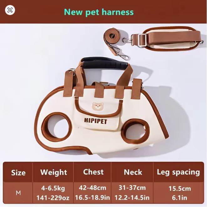 Outdoor Pet Carrying Bag for Small Dogs & Cats with Safety Harness
